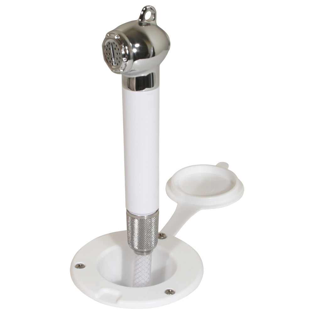 Scandvik Recessed Transom Shower w6 Hose White 10055P